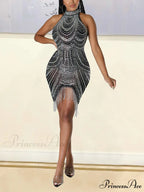 Halter One Graceful Shoulder Dress