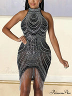 Halter One Graceful Shoulder Dress