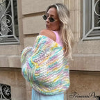 Handcrafted 3D Blossom Knitted Cardigan