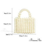 Handcrafted Pearl Beaded Evening Purses Clutch