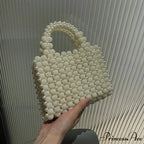Handcrafted Pearl Beaded Evening Purses Clutch