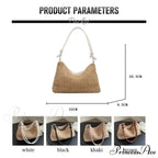 Handcrafted Plaited Straw Seaside Tote Bag