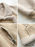 Harajuku Faux Leather Fur Patchwork Coat