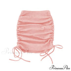 Harajuku Sexy Elastic Knitting Thread Side Drawstring Stylish Comfortable Skirt