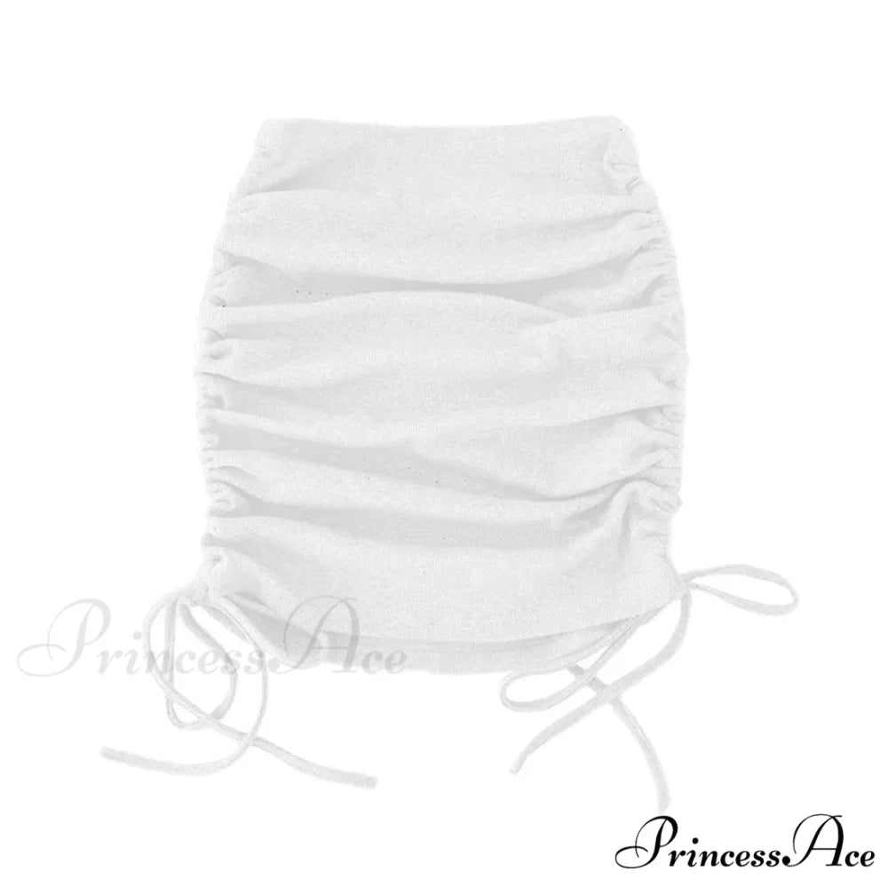Harajuku Sexy Elastic Knitting Thread Side Drawstring Stylish Comfortable Skirt