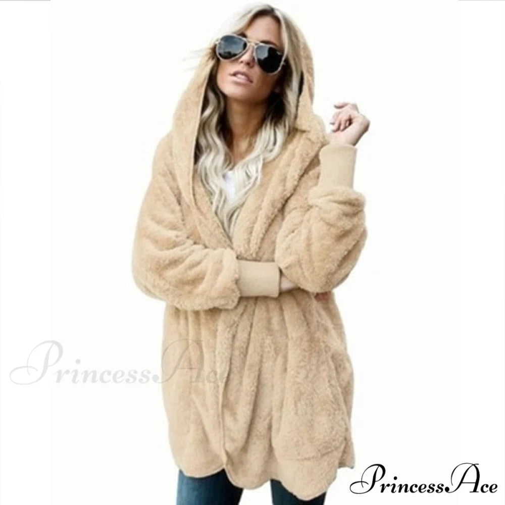 Harajuku Women Loose Long Cardigan Ladies Warm Coat Outwear