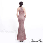 Harper formal Stylish sequin halterneck dress