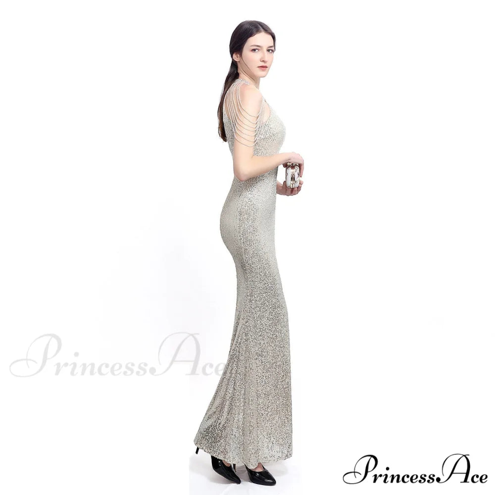 Harper formal Stylish sequin halterneck dress