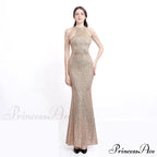 Harper formal Stylish sequin halterneck dress