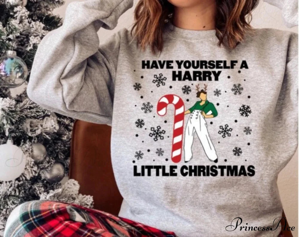 Harry Little Christmas Aesthetic Xmas Gift Loose Women's Christmas Hoodie