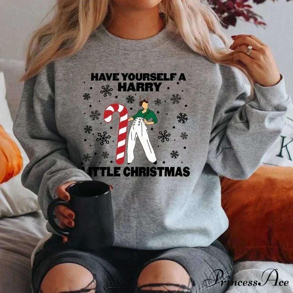 Harry Little Christmas Aesthetic Xmas Gift Loose Women's Christmas Hoodie