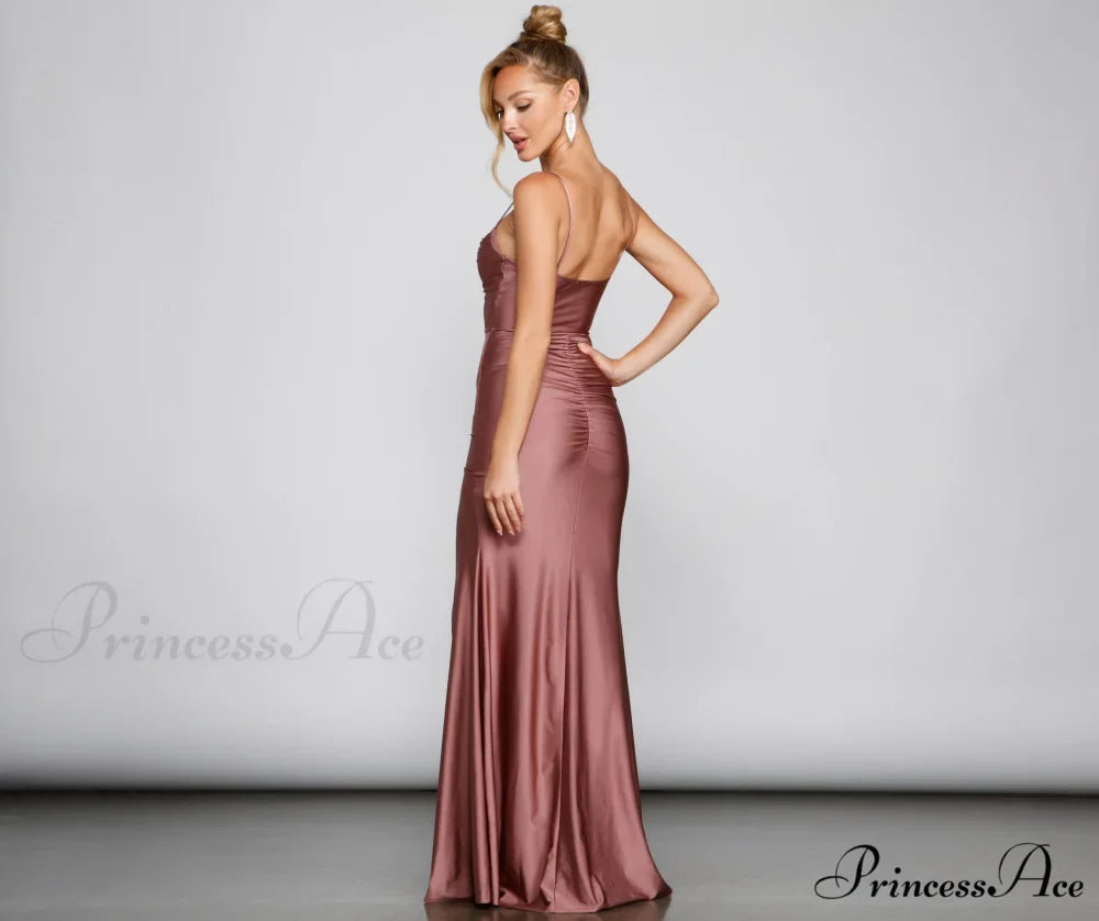 Hazel-Anne Formal Stylish Ruched Mermaid Dress