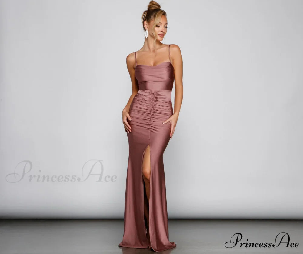 Hazel-Anne Formal Stylish Ruched Mermaid Dress