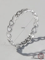 Heart Design Silver Wedding Band Ring