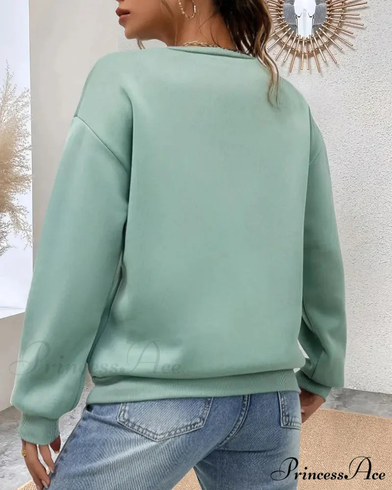 Heart in Sweatshirt Solid Design Color