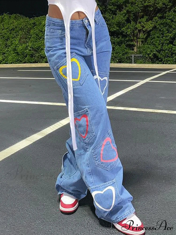 Heart Pattern Graceful Zipper Hoodie