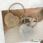 Heart Shape Glittering Diamond Purse