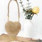 Heart Shape Glittering Diamond Purse