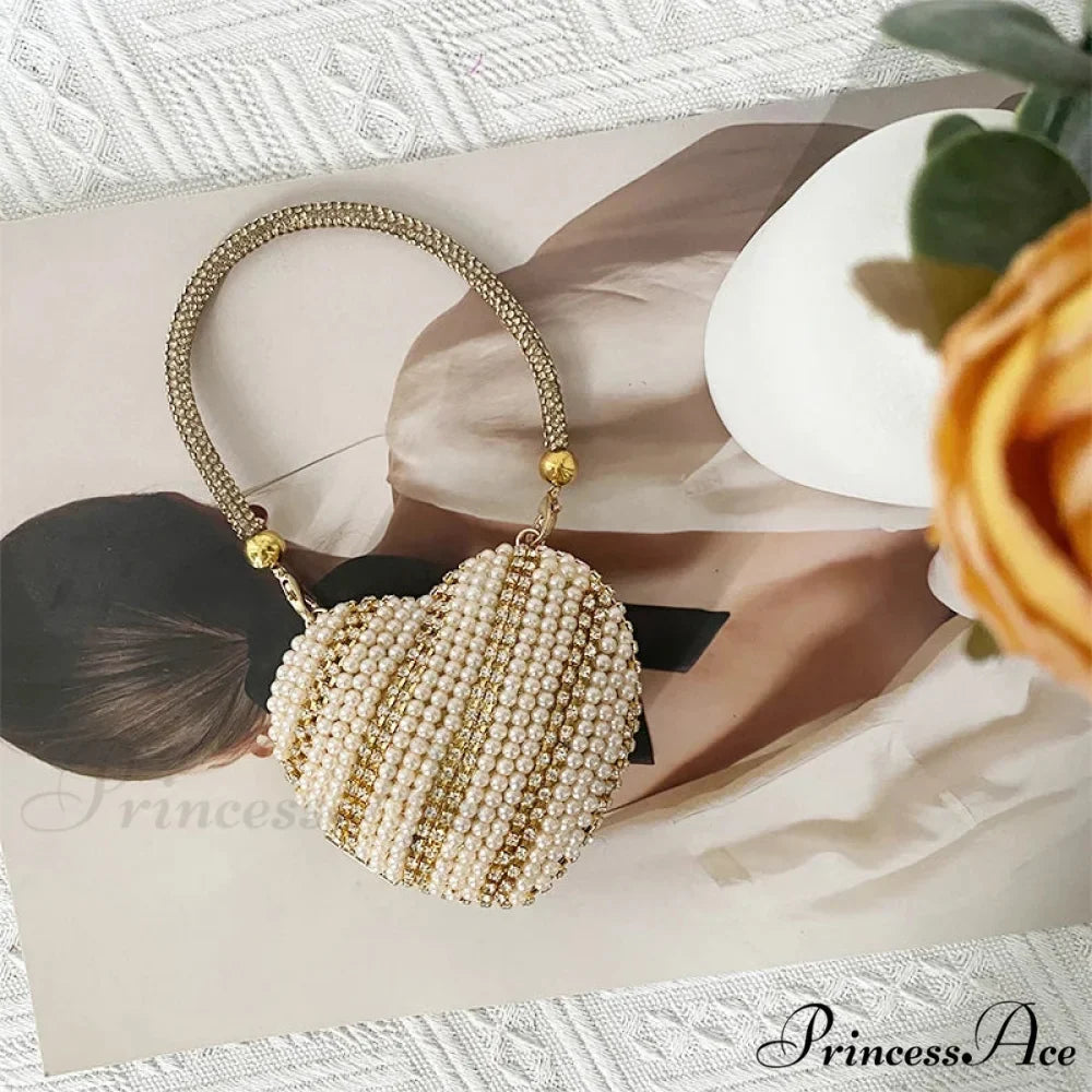 Heart Shape Glittering Diamond Purse