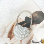 Heart Shape Glittering Diamond Purse