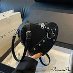 Heart Shaped Synthetic Leather Shoulder Bag