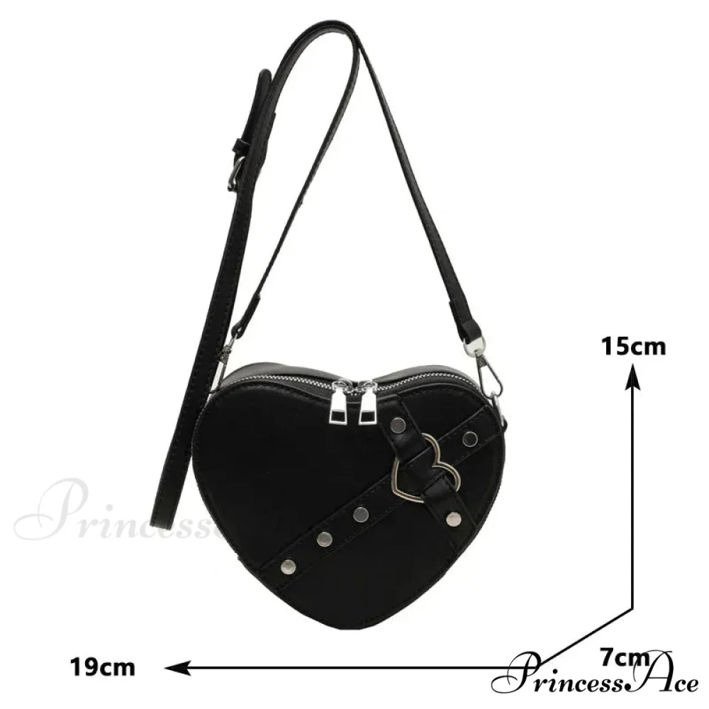 Heart Shaped Synthetic Leather Shoulder Bag