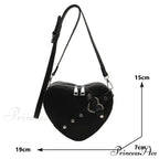 Heart Shaped Synthetic Leather Shoulder Bag