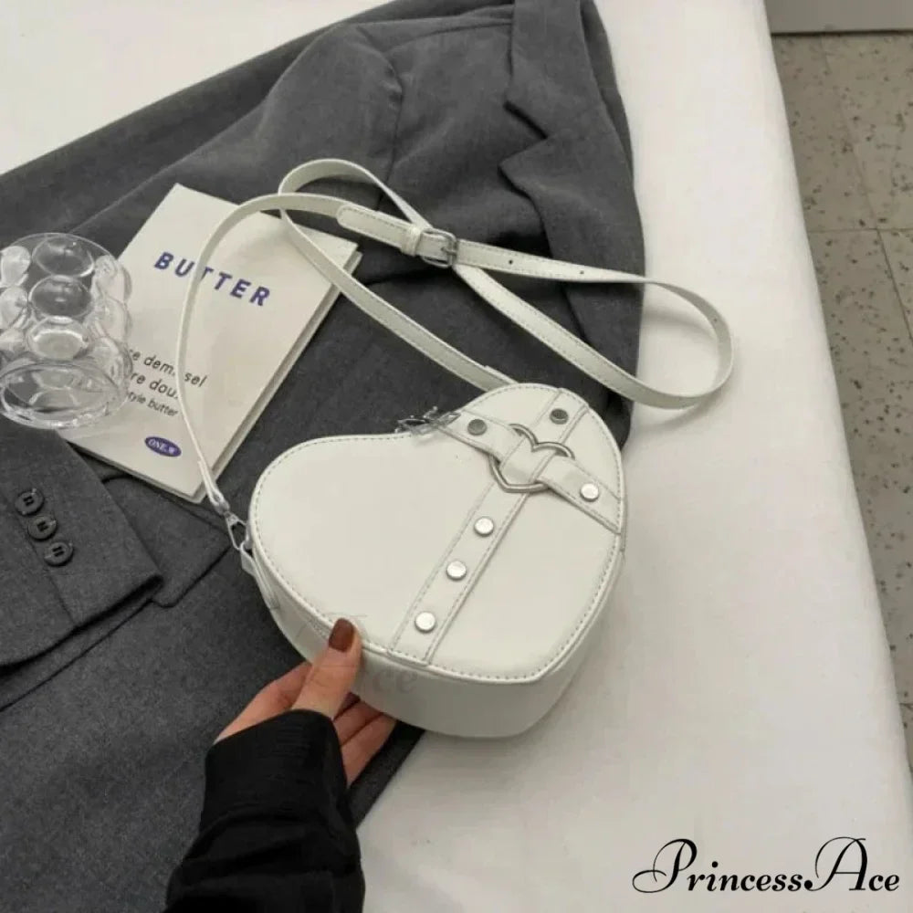 Heart Shaped Synthetic Leather Shoulder Bag