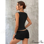 Heart & Wings Printed Gothic Dark Fairy Grunge Crop Top