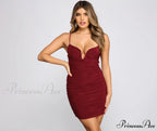 Hearts Racing Stylish Ruched Mini Dress