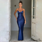 Heidi Formal Stylish Satin Lattice Dress