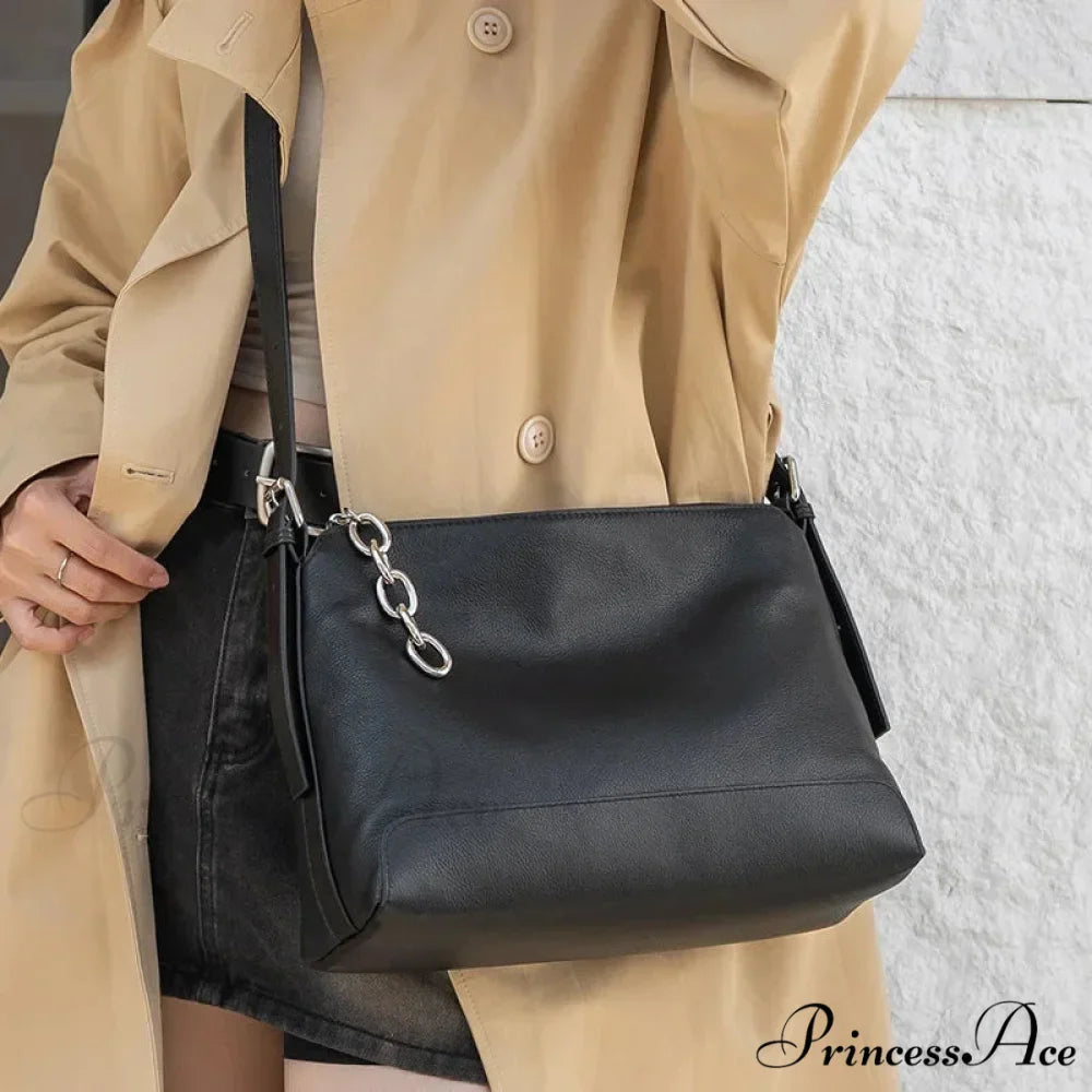 High-end Authentic Leather Adaptable Shoulder Hobo Bag