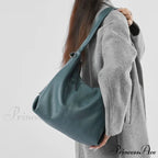 High-end Authentic Leather Spacious Hobo Shoulder Bag