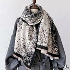 High-end Brand Cashmere Floral Scarf