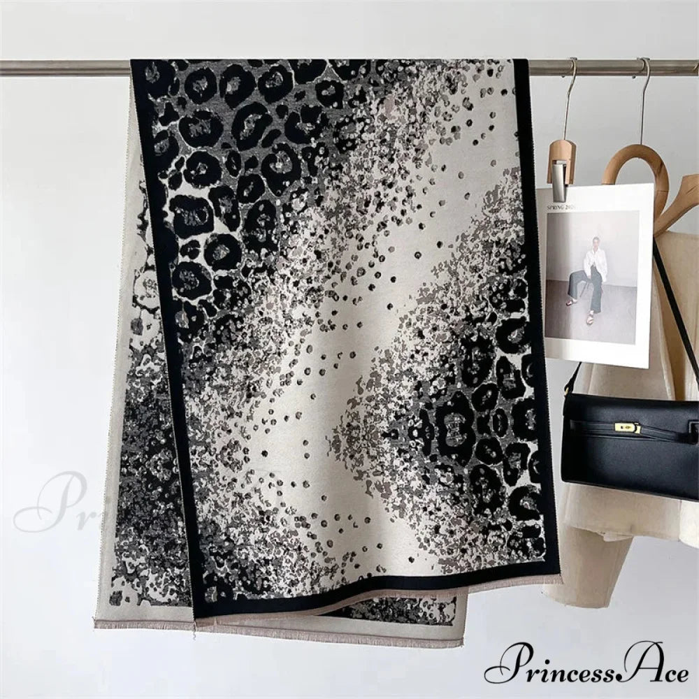 High-end Brand Cashmere Floral Scarf