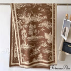 High-end Brand Cashmere Floral Winter Scarf
