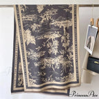 High-end Brand Cashmere Floral Winter Scarf