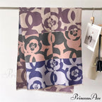 High-end Brand Cashmere Floral Winter Scarf