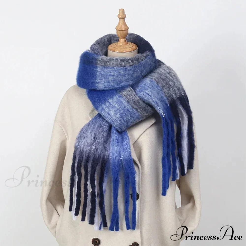 High-end Cashmere Vibrant Solid Color Scarf