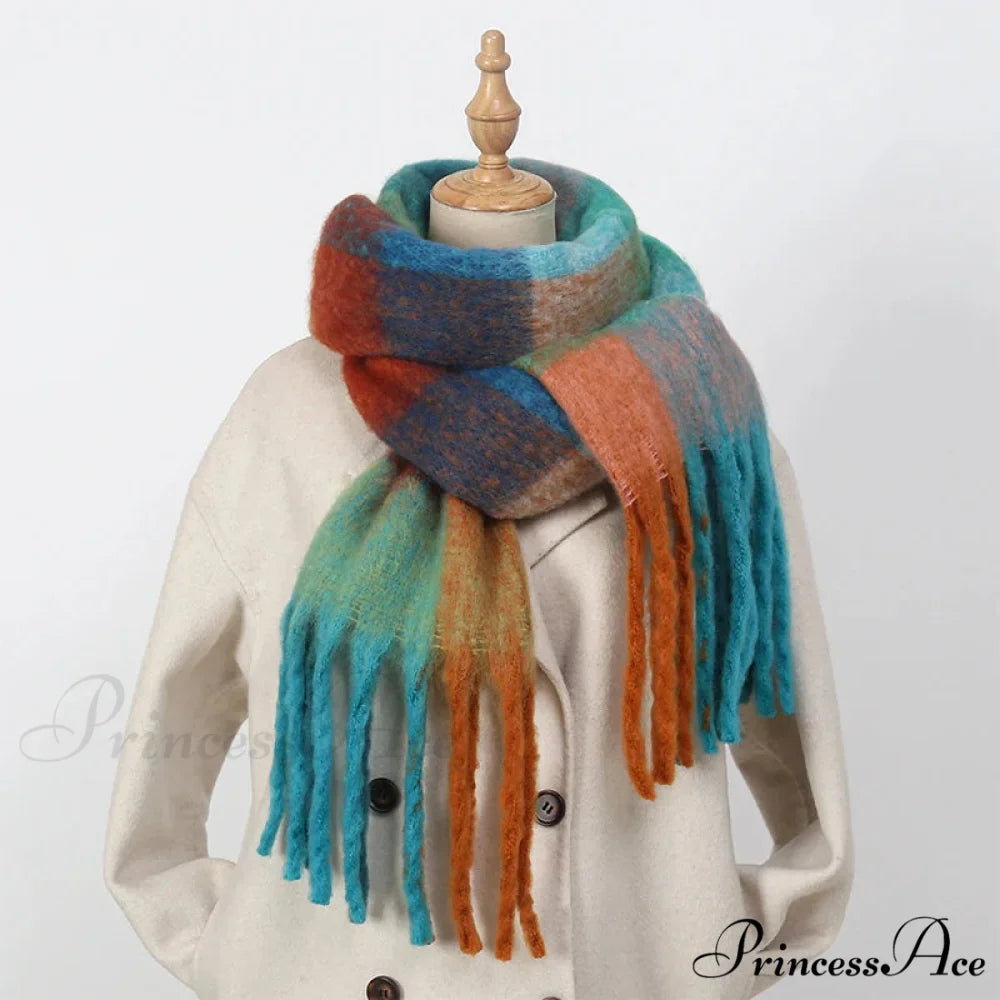 High-end Cashmere Vibrant Solid Color Scarf