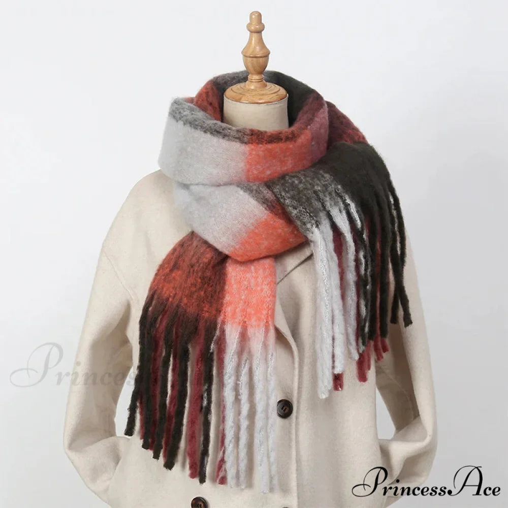 High-end Cashmere Vibrant Solid Color Scarf