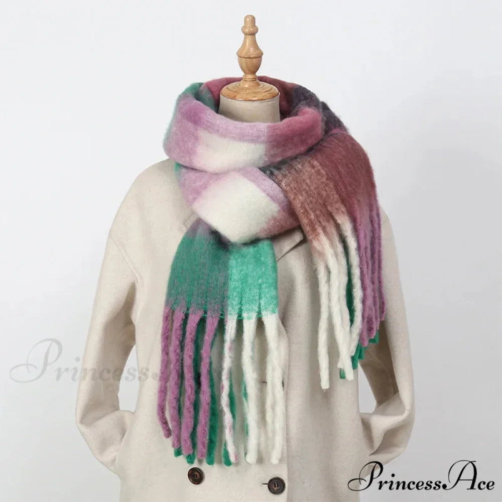 High-end Cashmere Vibrant Solid Color Scarf