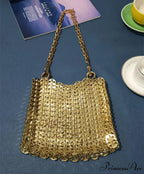 High-end Designer Handcrafted Metal Chain Purse