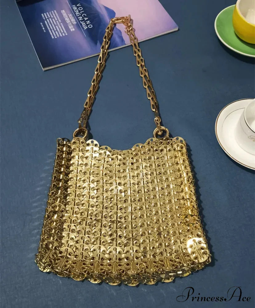 High-end Designer Handcrafted Metal Chain Purse