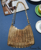 High-end Designer Handcrafted Metal Chain Purse