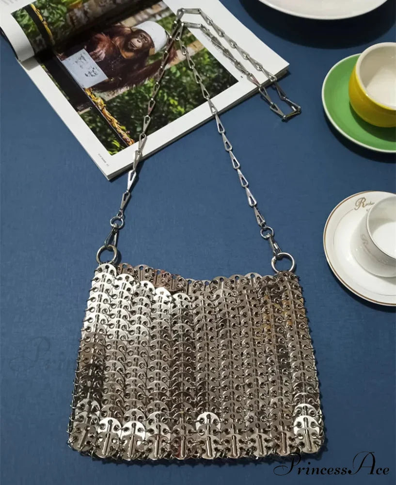 High-end Designer Handcrafted Metal Chain Purse