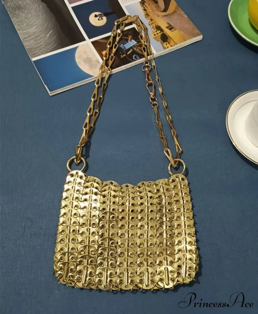 High-end Designer Handcrafted Metal Chain Purse