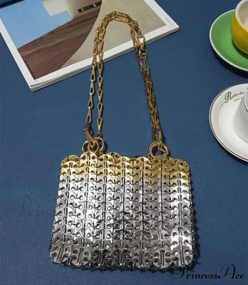 High-end Designer Handcrafted Metal Chain Purse