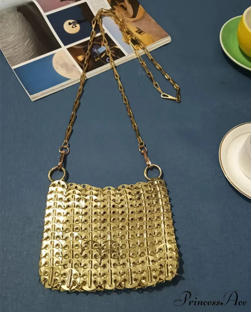 High-end Designer Handcrafted Metal Chain Purse
