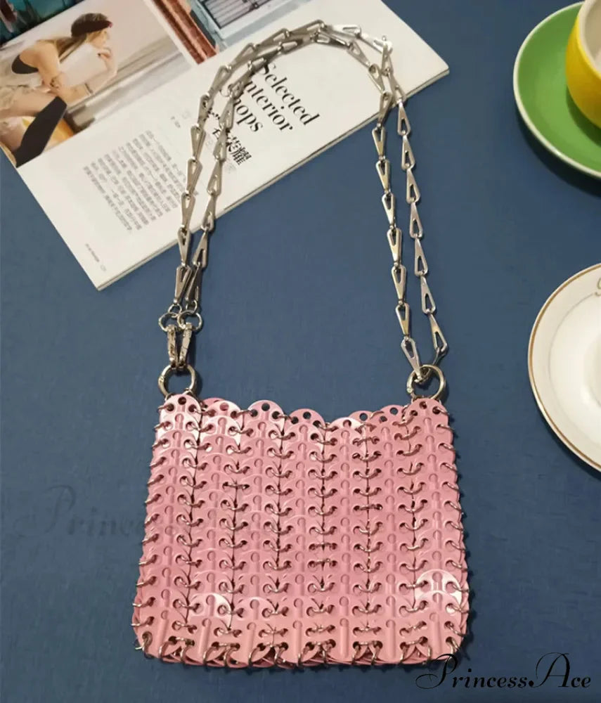 High-end Designer Handcrafted Metal Chain Purse